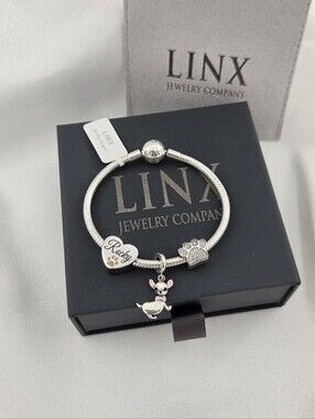 Linx Snake Chain Bracelet & Personalized Chihuahua And Name Charms